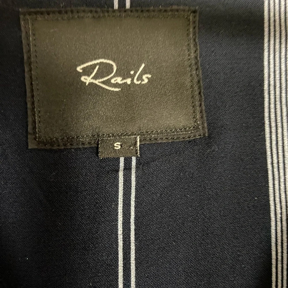 Rails Nordstrom Blue striped 100% rayon dress Sz S - Picture 5 of 10